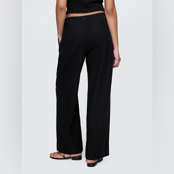 GAP Linen-Blend Easy Wide-Hem Pants - Picture 4 of 6